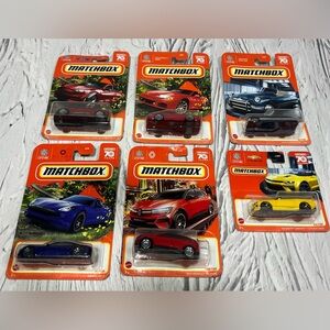 Lot of 6 Matchbox Cars Karma Ford Renault Mitsubishi Chevrolet Kurtis New Other